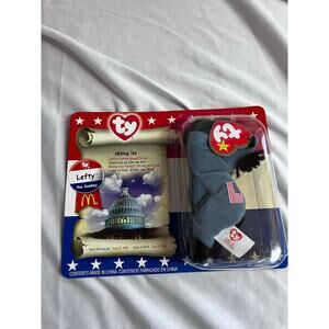 Vintage Lefty Ty Beanie Baby McDonald’s Patriotic Donkey America